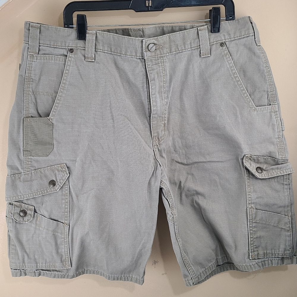 (214) Carhartt Men's Rugged Flex Relaxed Fit Cargo Work Short, Tan Size: 40
